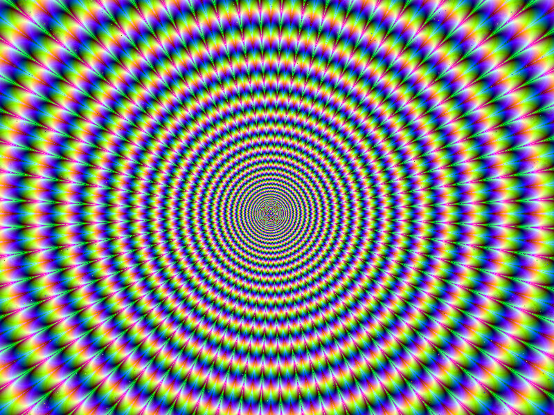 vibrant spiral optical illusion