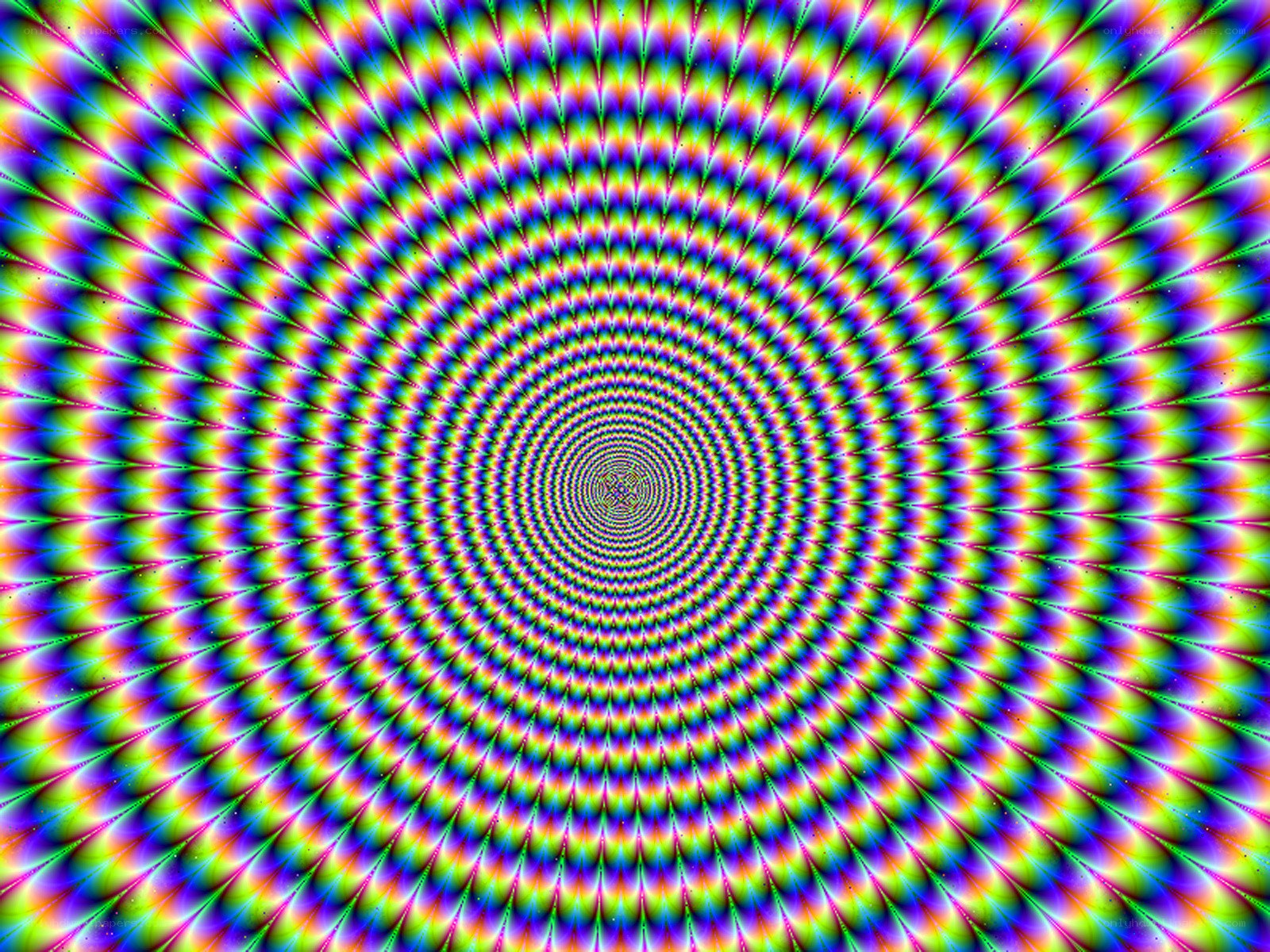 vibrant spiral optical illusion