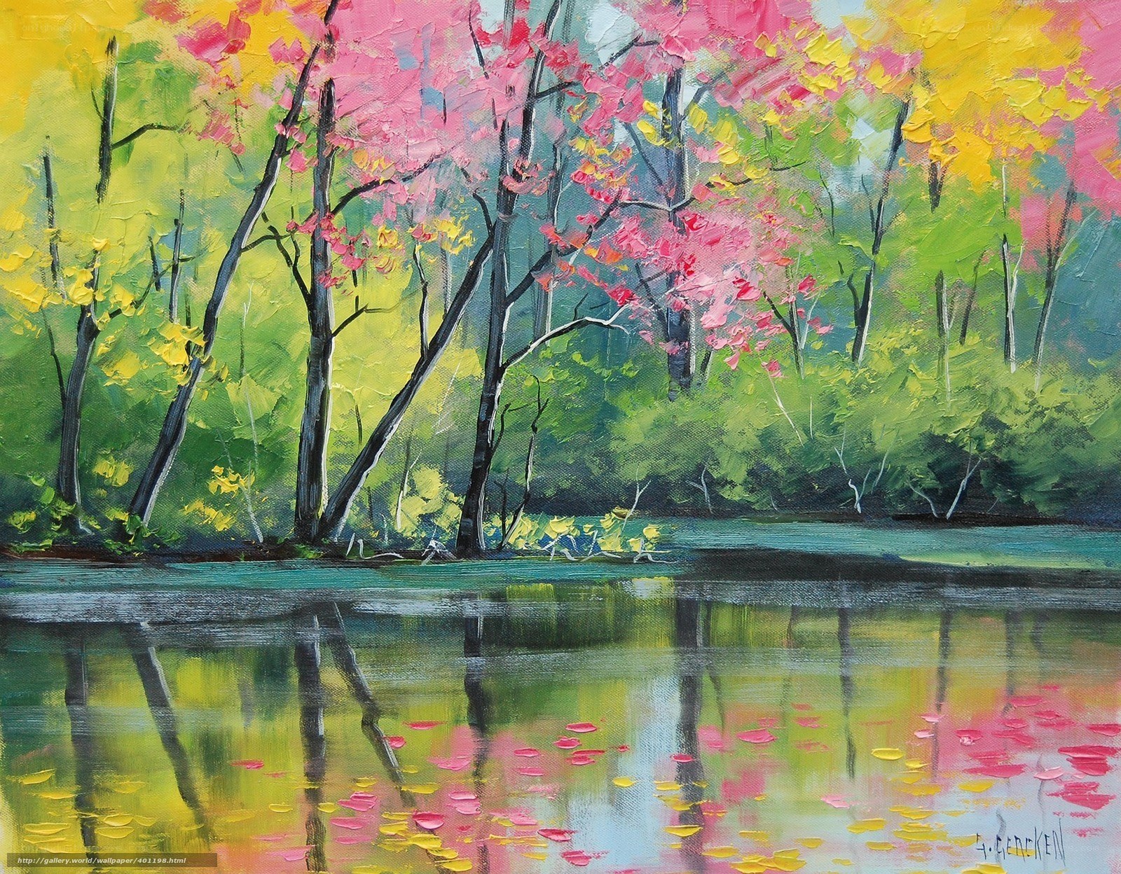 Vibrant Spring Forest Scene