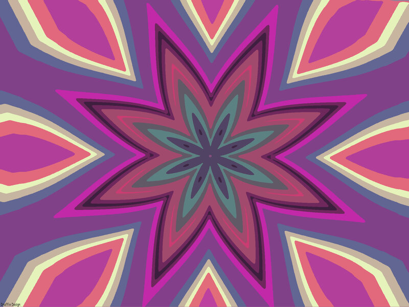 vibrant star mandala pattern