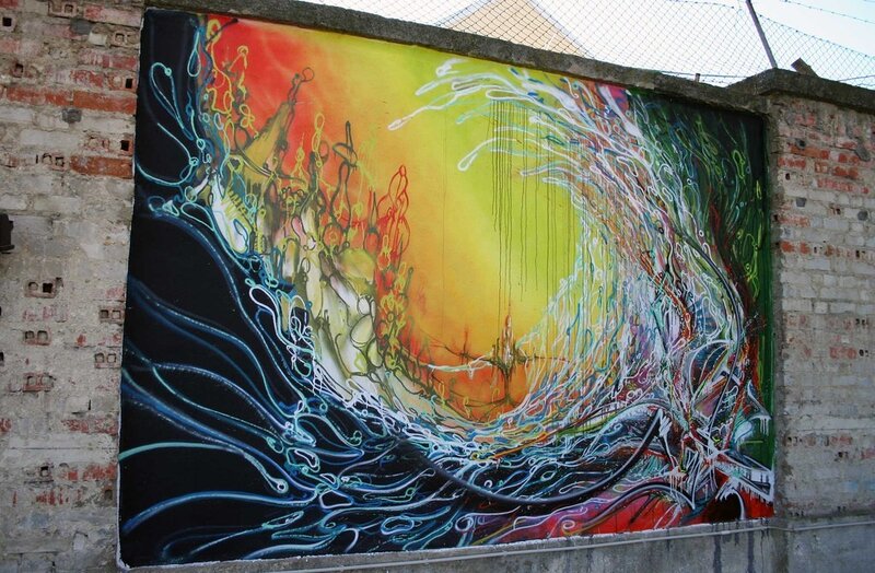 vibrant street art mural