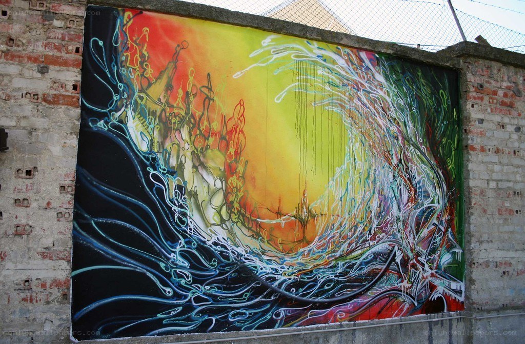 vibrant street art mural
