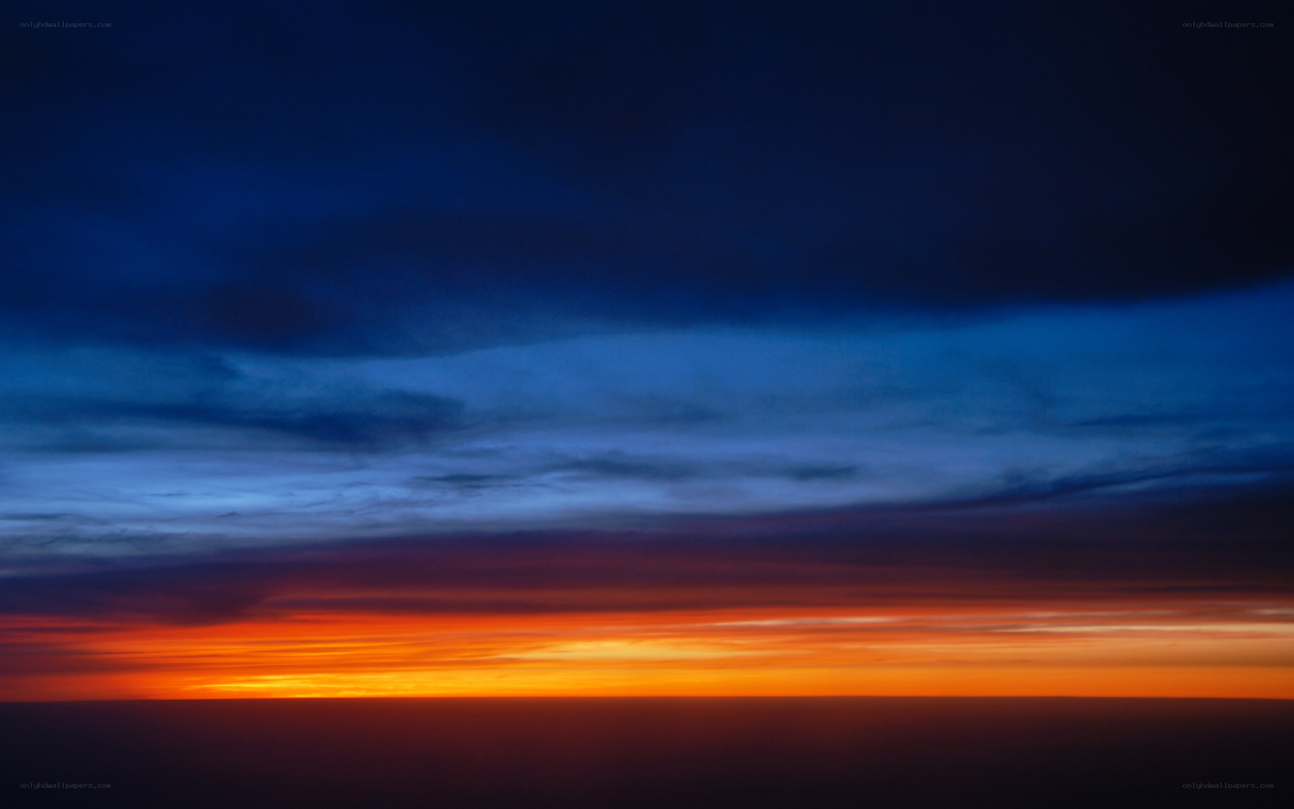 Vibrant sunset over the horizon