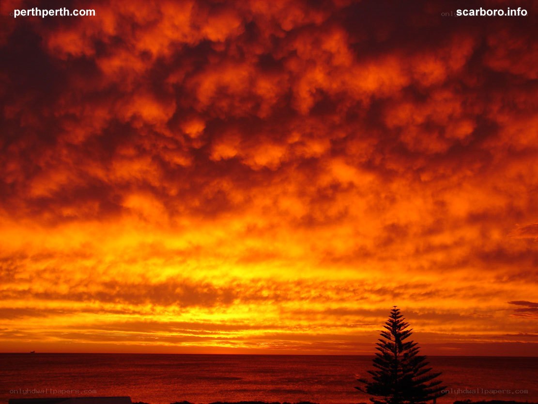 vibrant sunset over the ocean