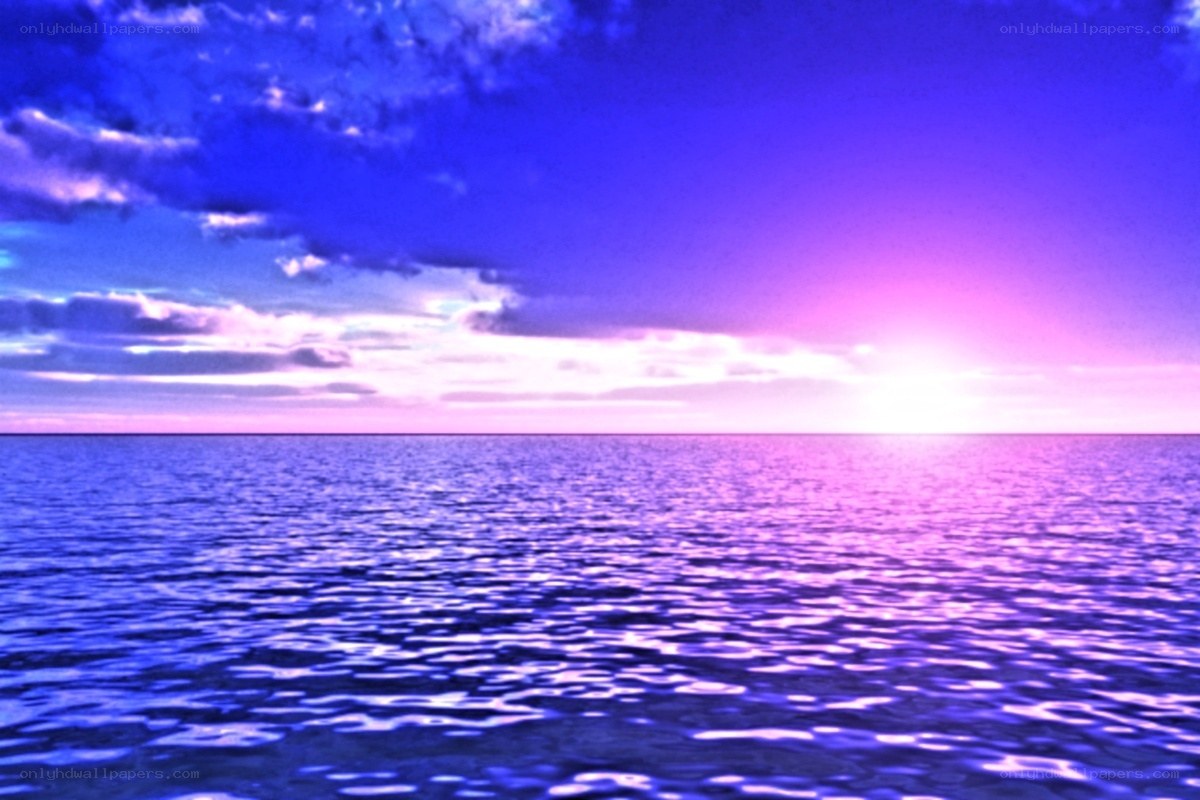 vibrant sunset over the ocean
