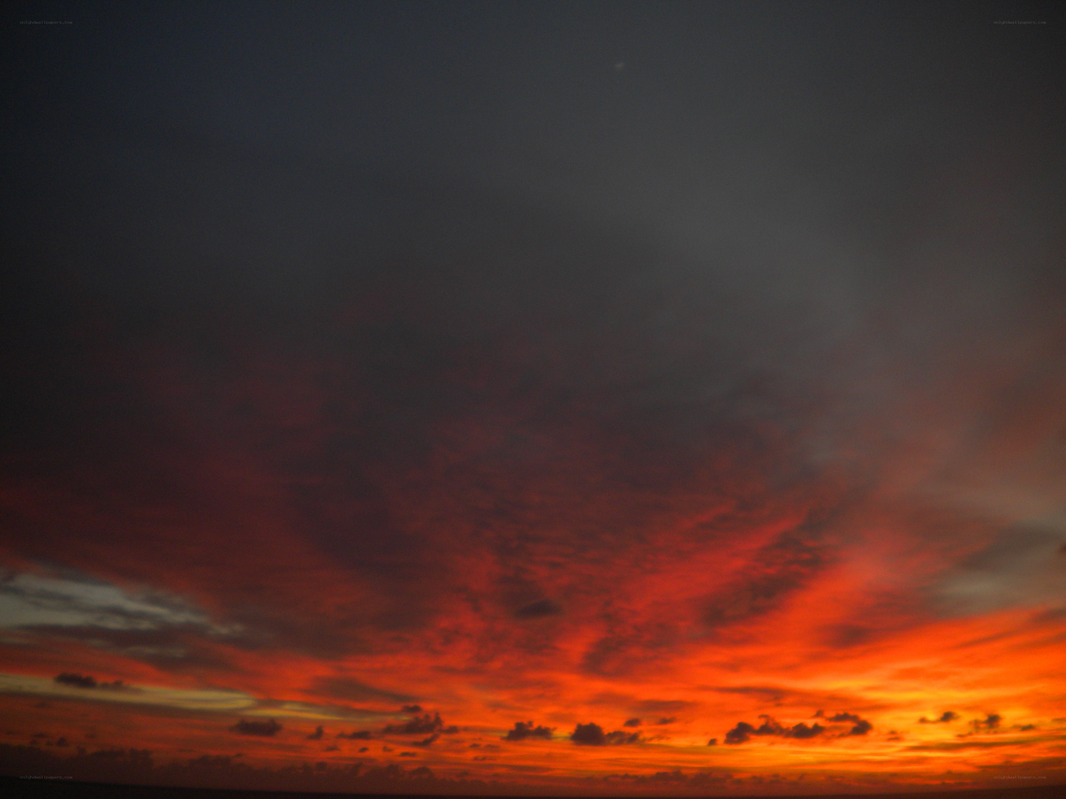vibrant sunset over the ocean