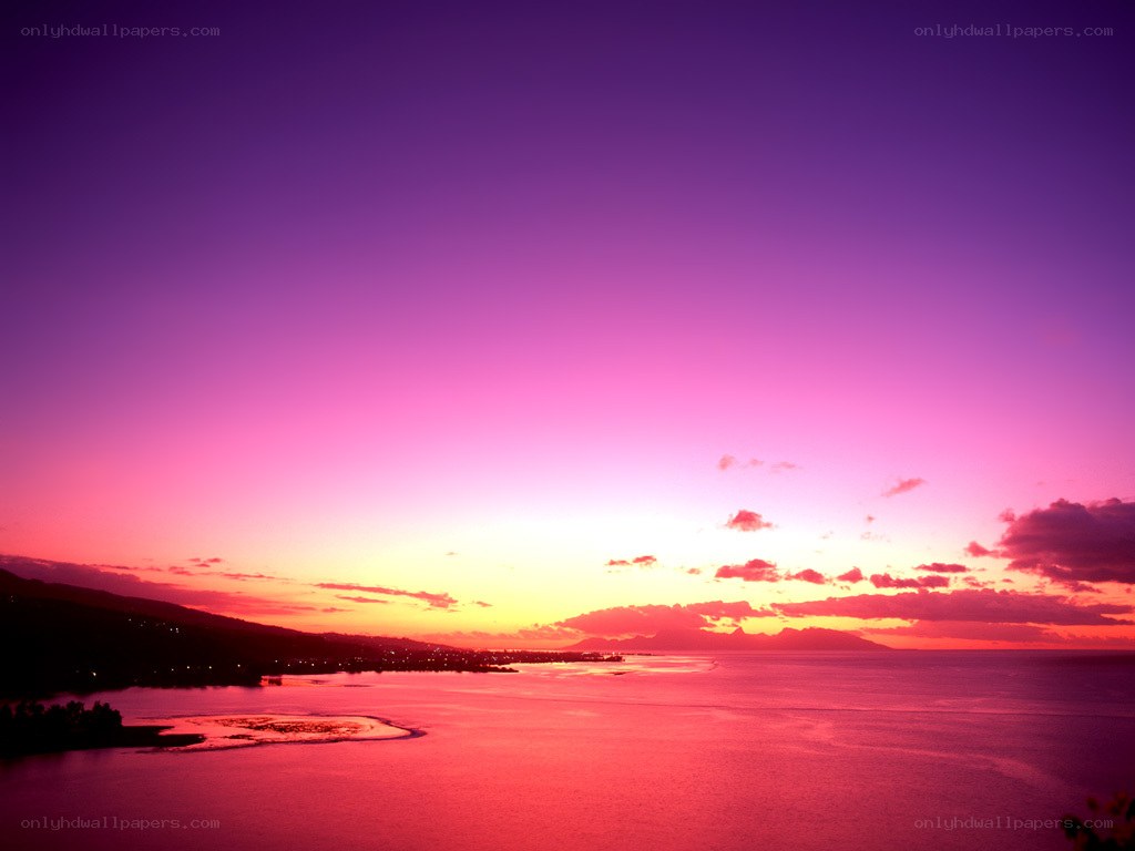 vibrant sunset over the ocean