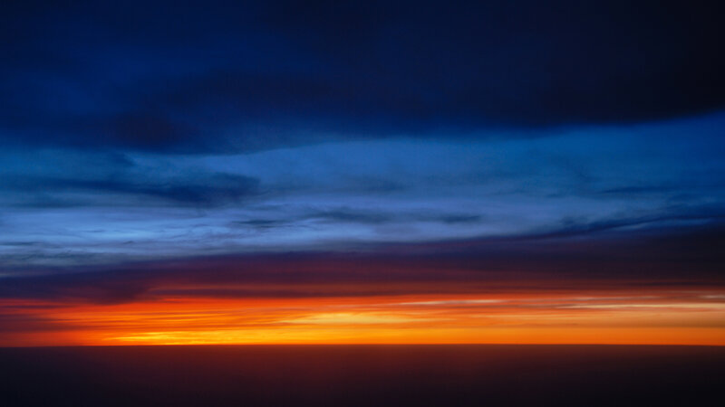 vibrant sunset over the ocean