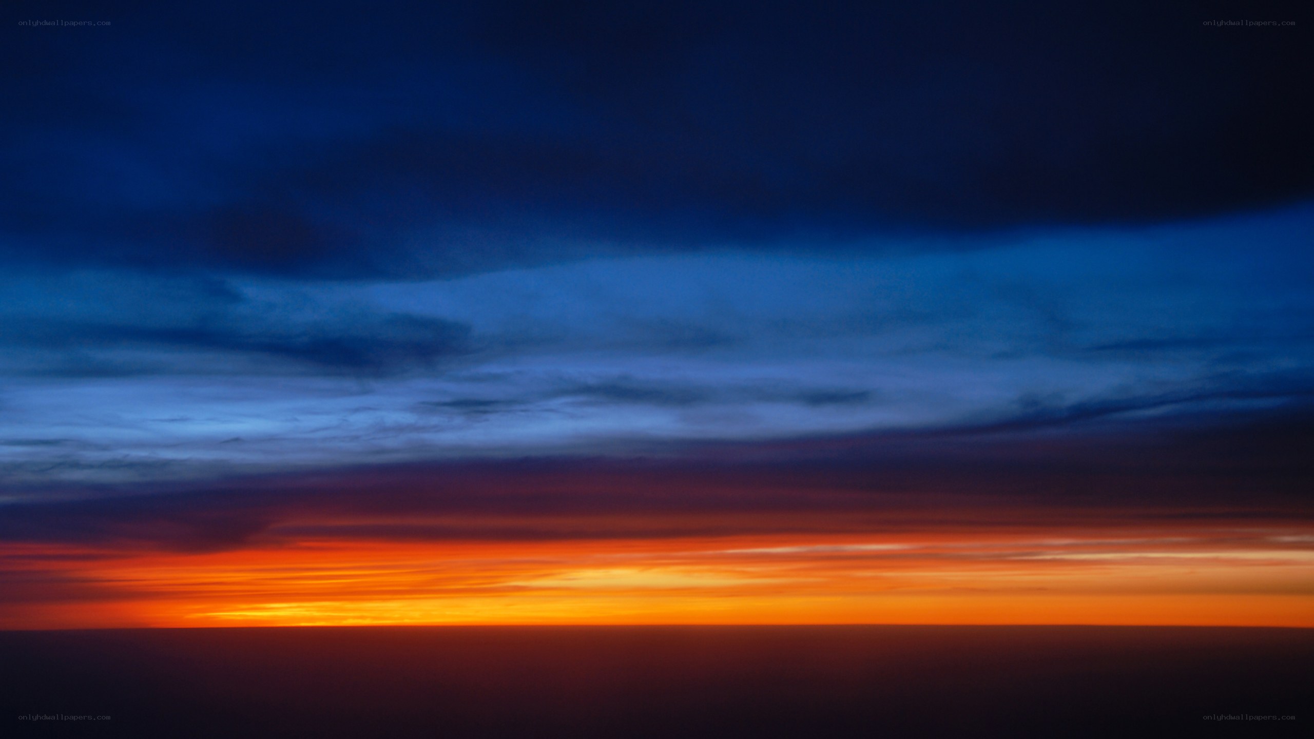 vibrant sunset over the ocean
