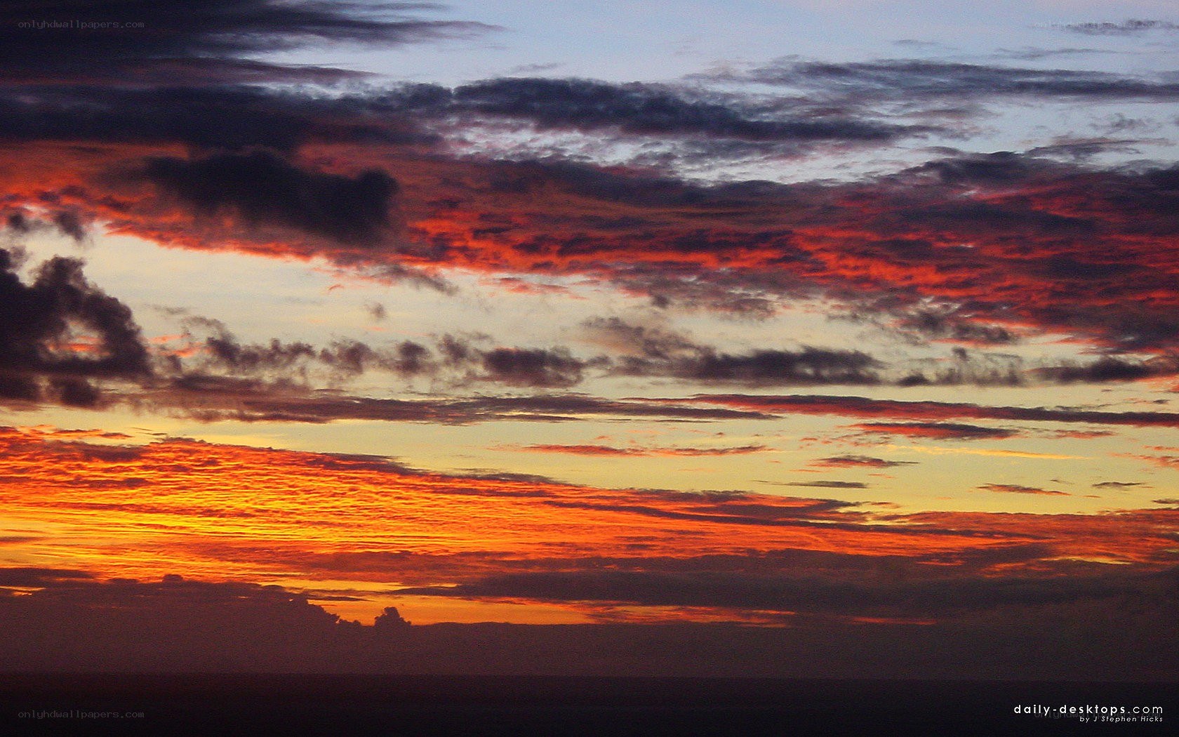 vibrant sunset over the ocean