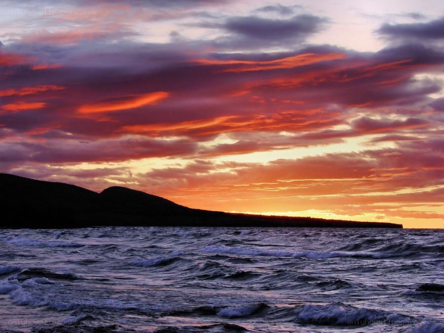 Vibrant sunset over the sea