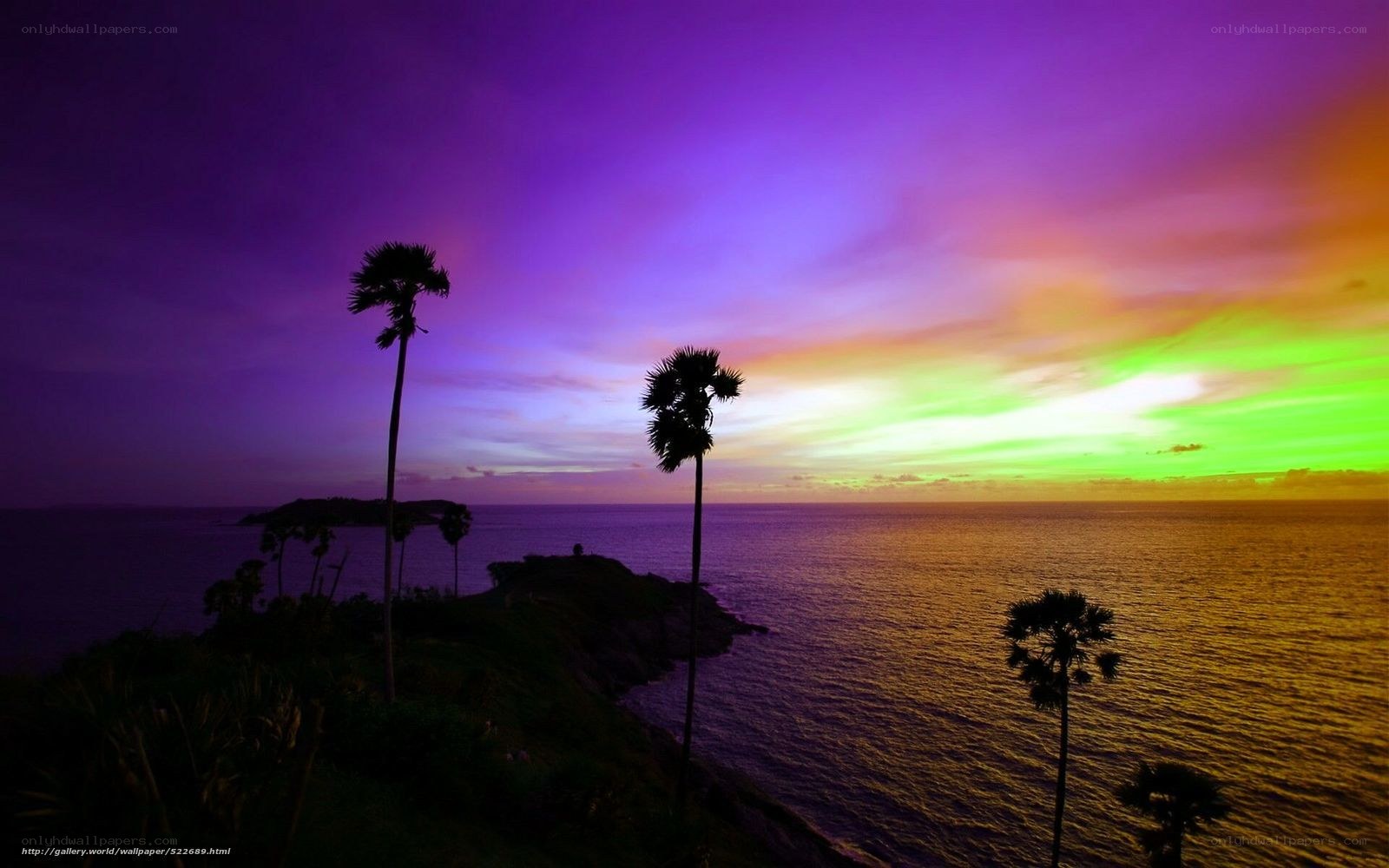 vibrant sunset over tropical coast