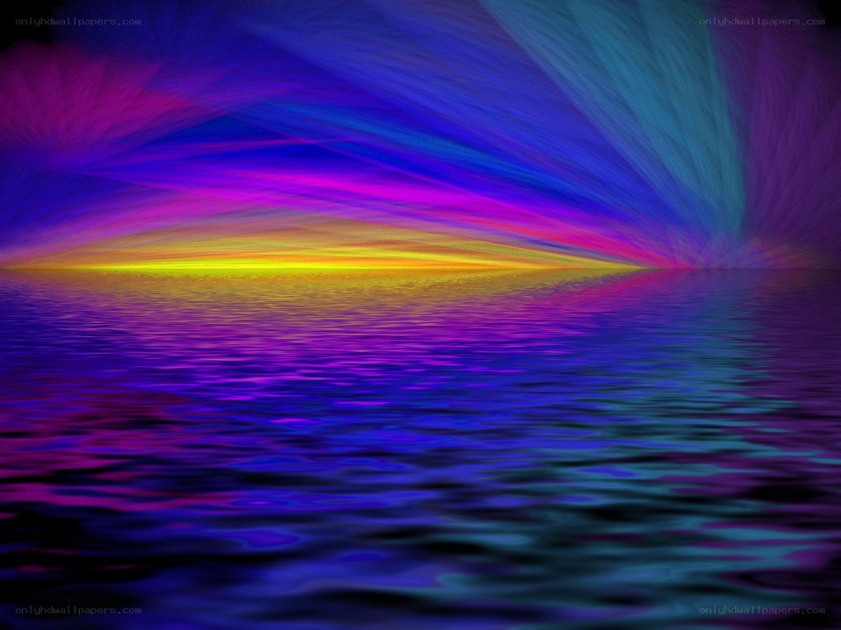 vibrant sunset over water