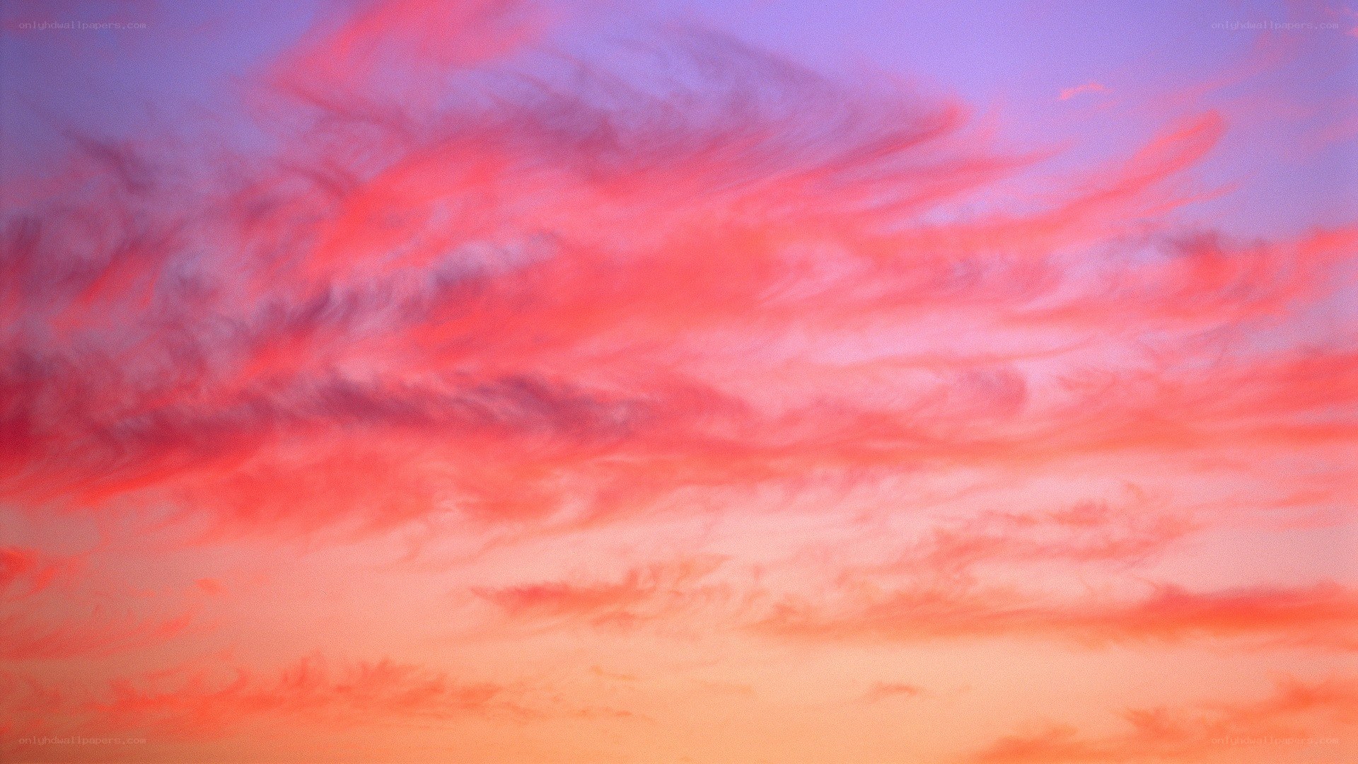 vibrant sunset sky