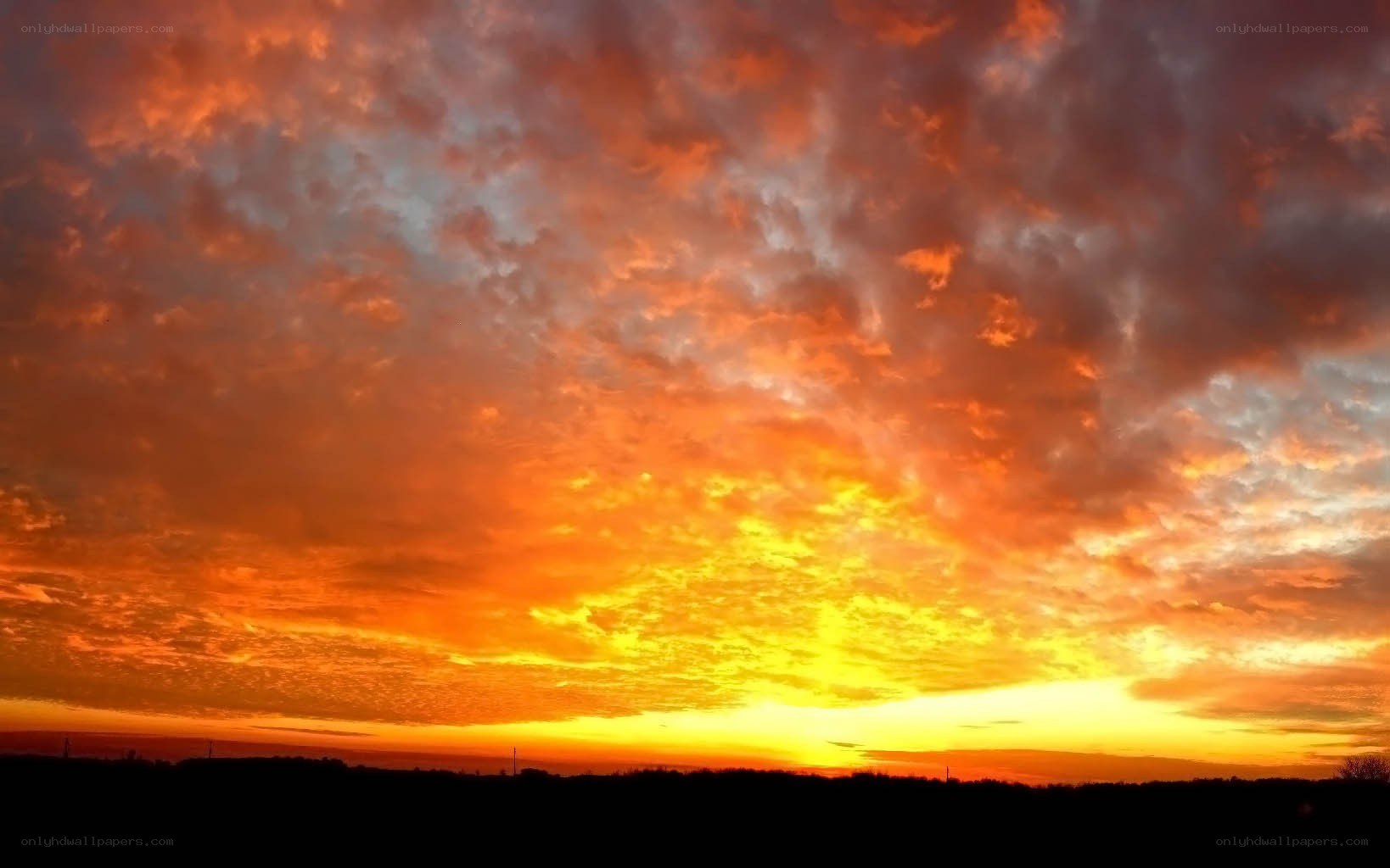 Vibrant sunset sky