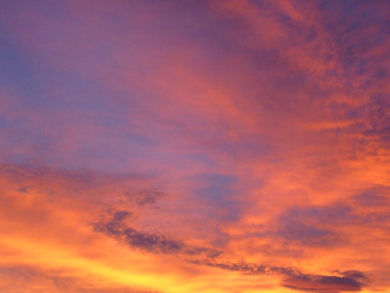 vibrant sunset sky