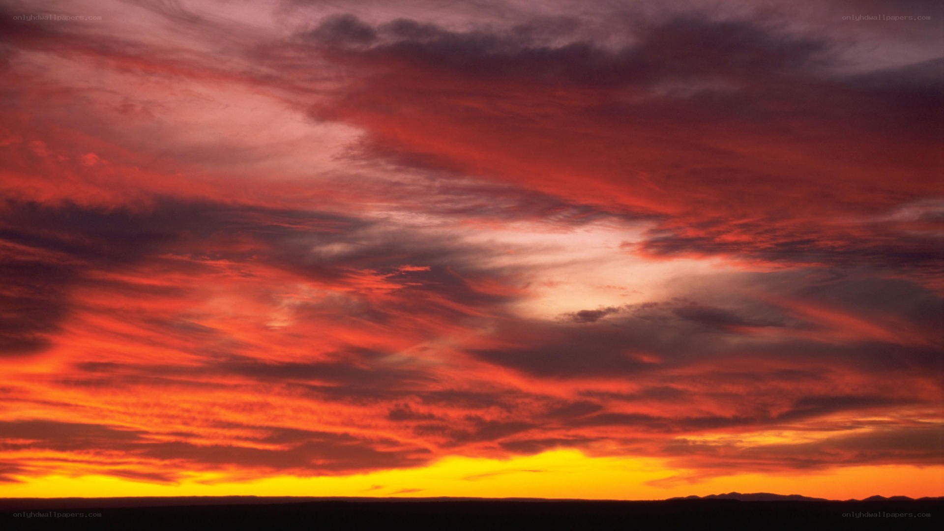 vibrant sunset sky