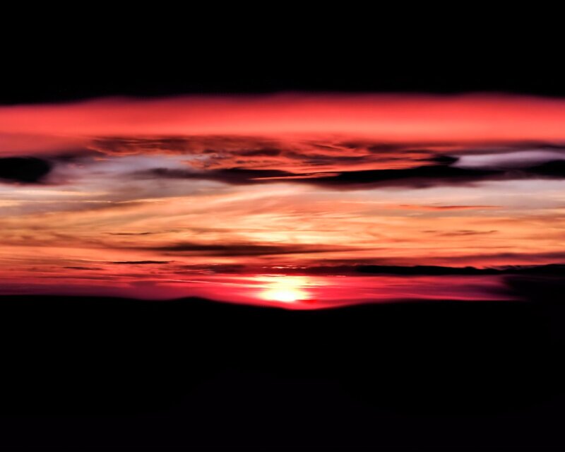 vibrant sunset sky