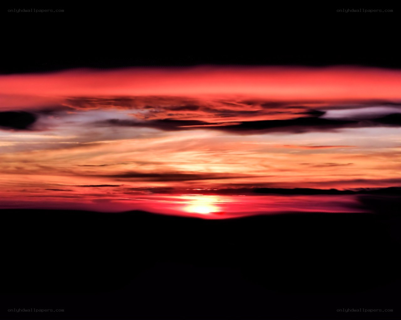 vibrant sunset sky