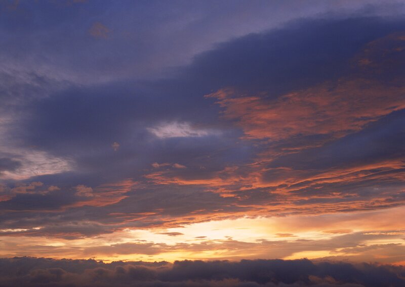 vibrant sunset sky
