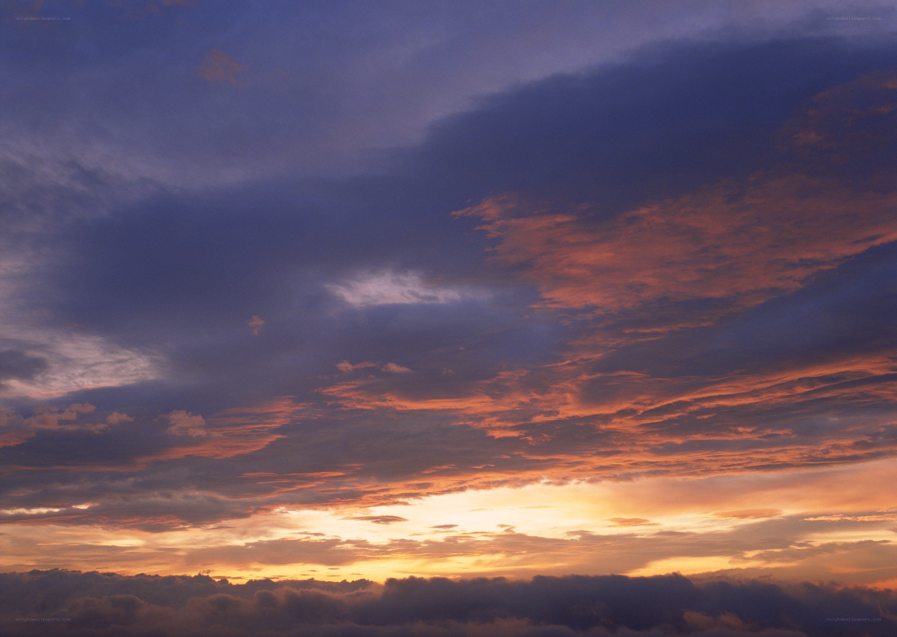 vibrant sunset sky