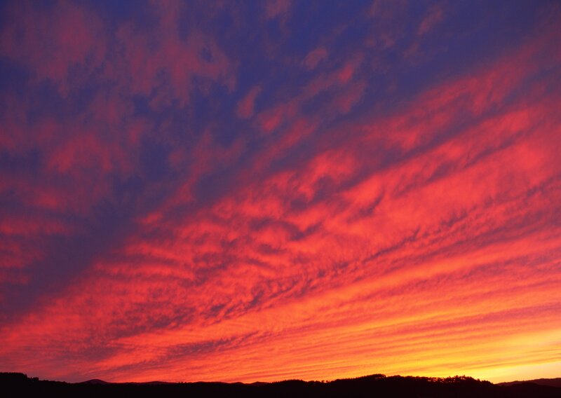 Vibrant sunset sky