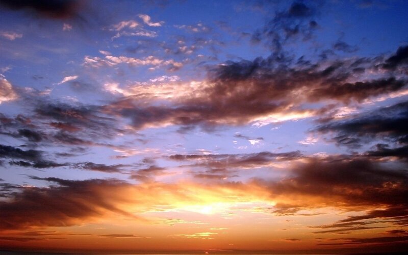 vibrant sunset sky