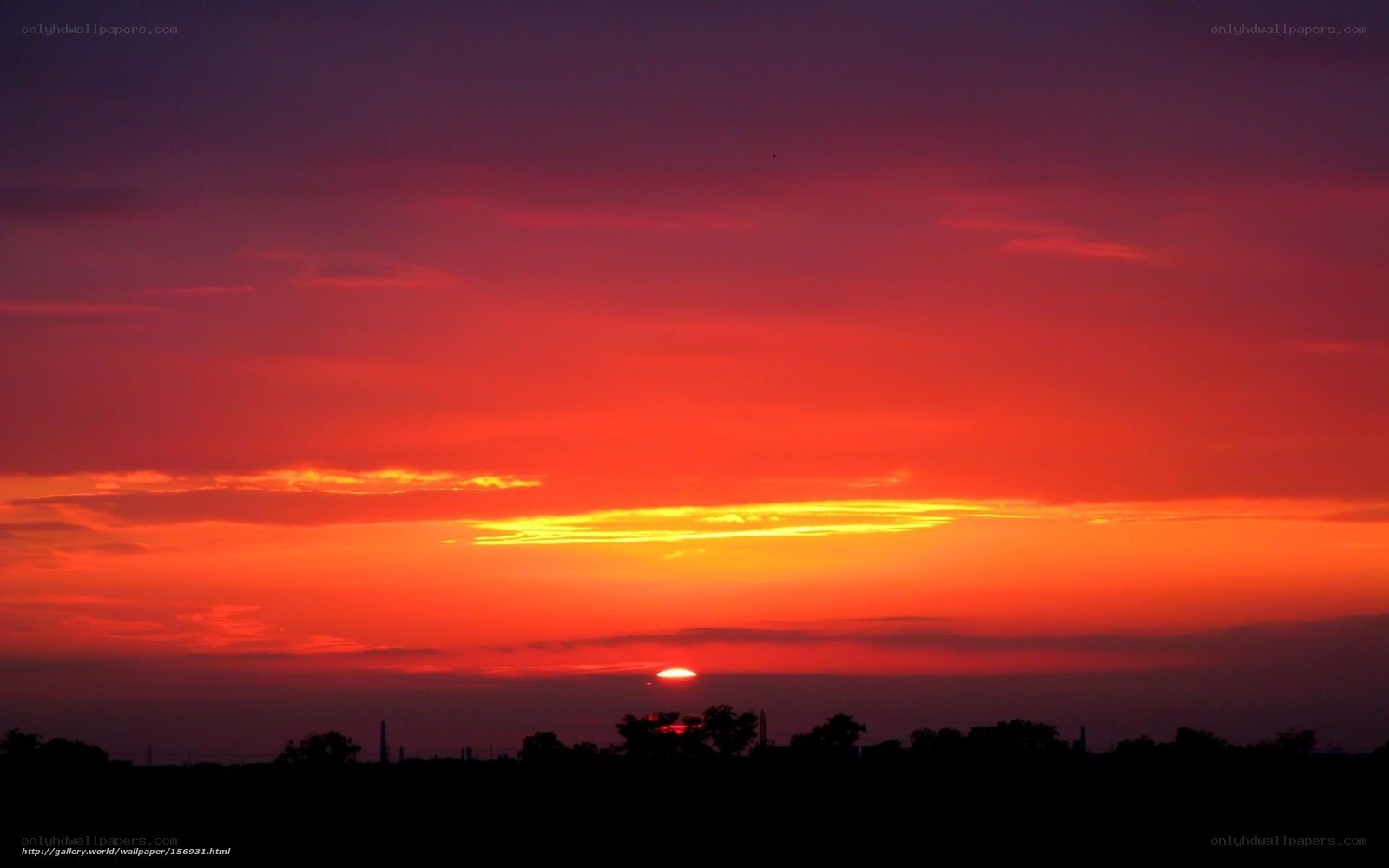 vibrant sunset sky