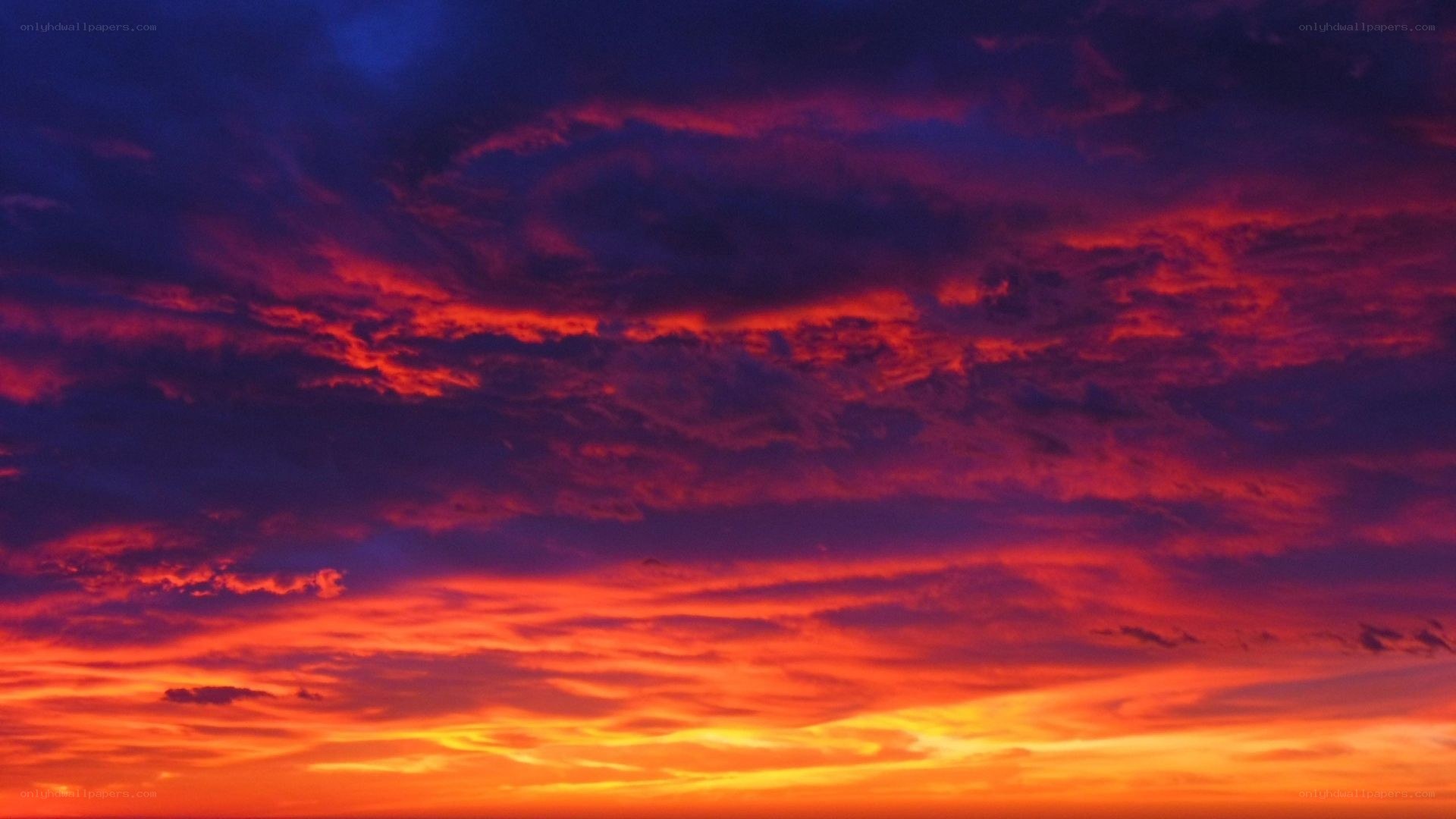 vibrant sunset sky