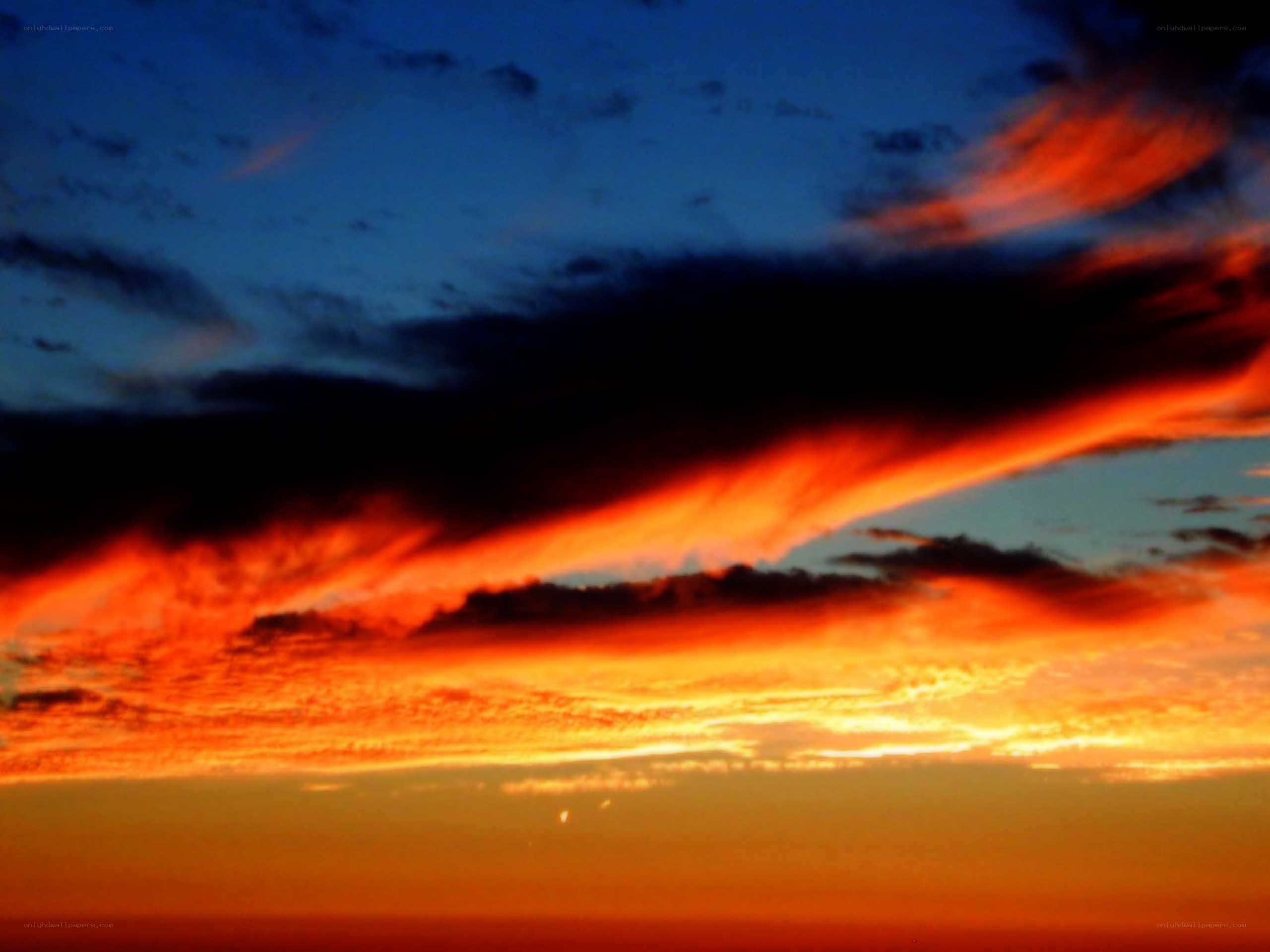 Vibrant sunset sky