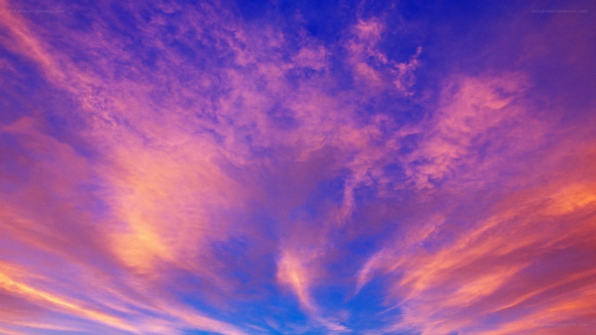 vibrant sunset sky