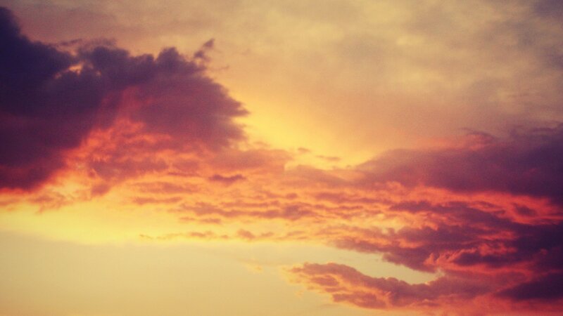 vibrant sunset sky