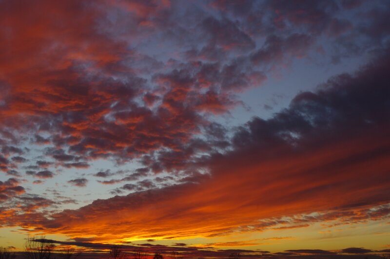 Vibrant sunset sky