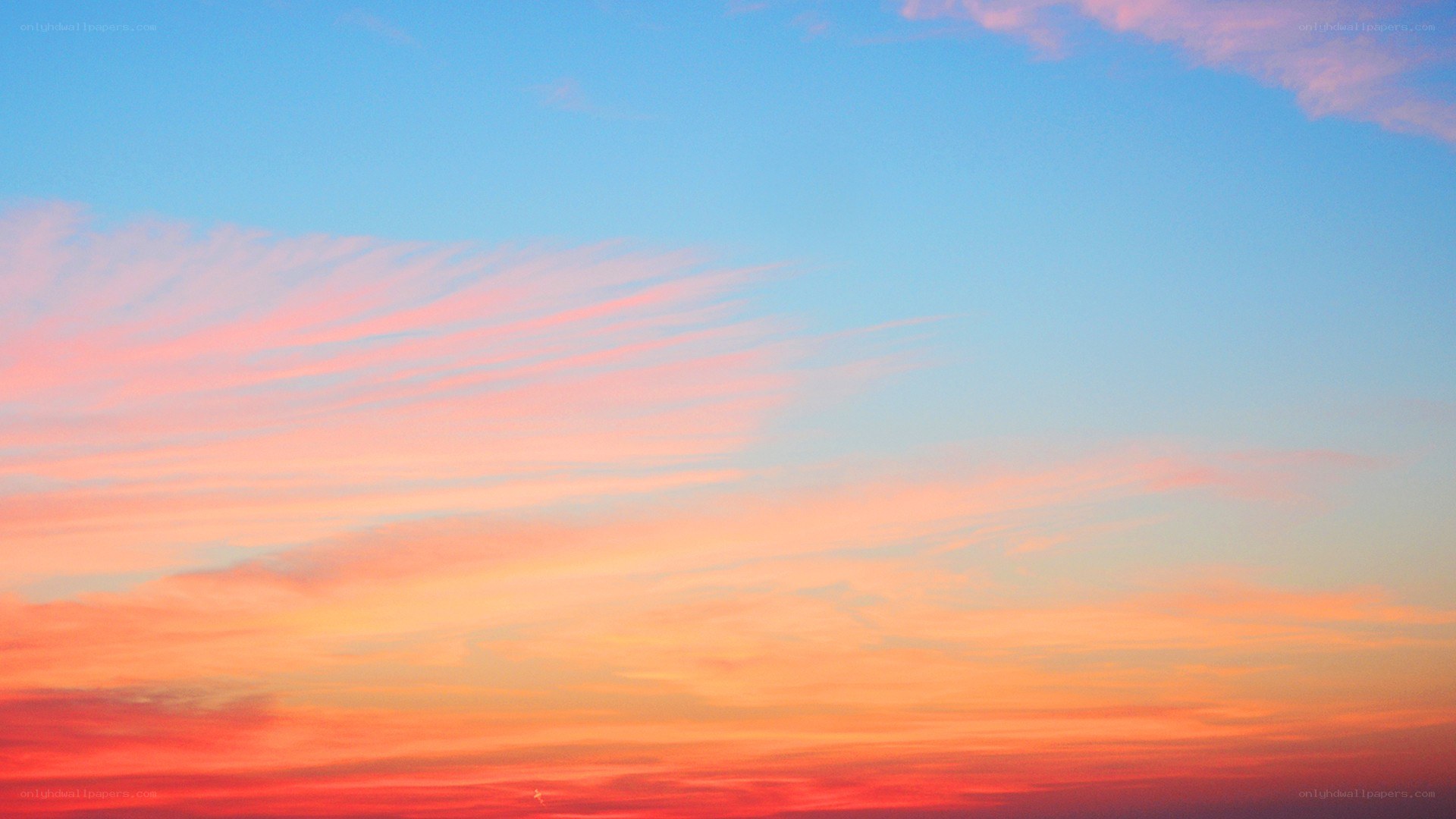 vibrant sunset sky
