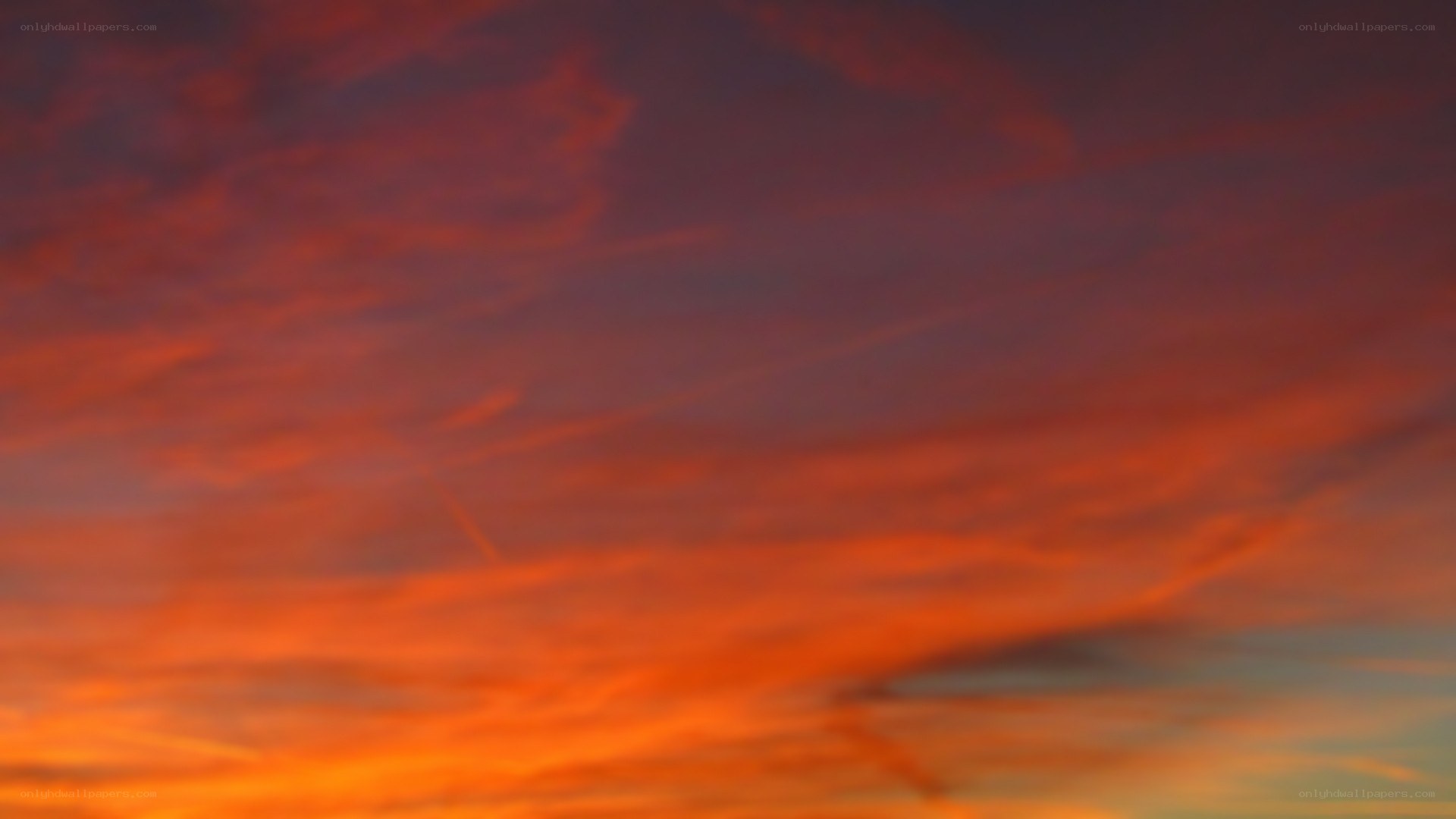 vibrant sunset sky