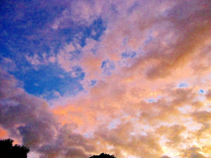 vibrant sunset sky