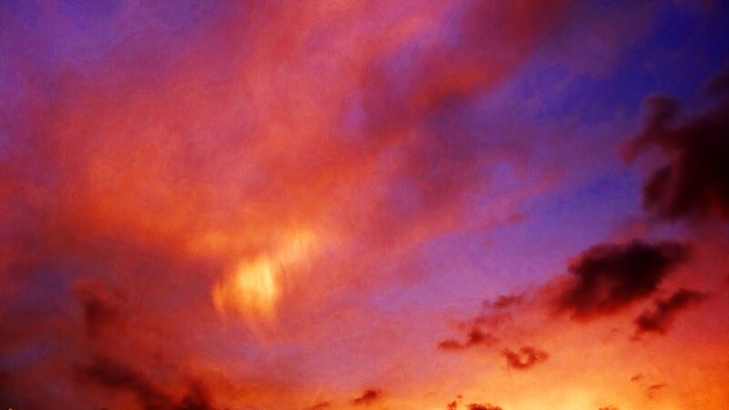 vibrant sunset sky