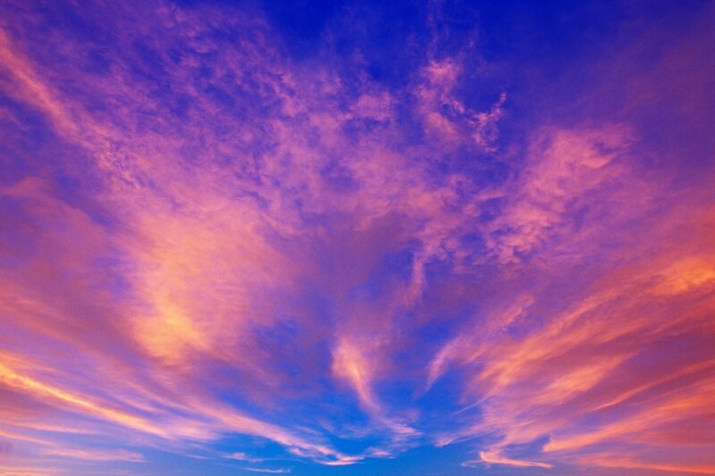 vibrant sunset sky