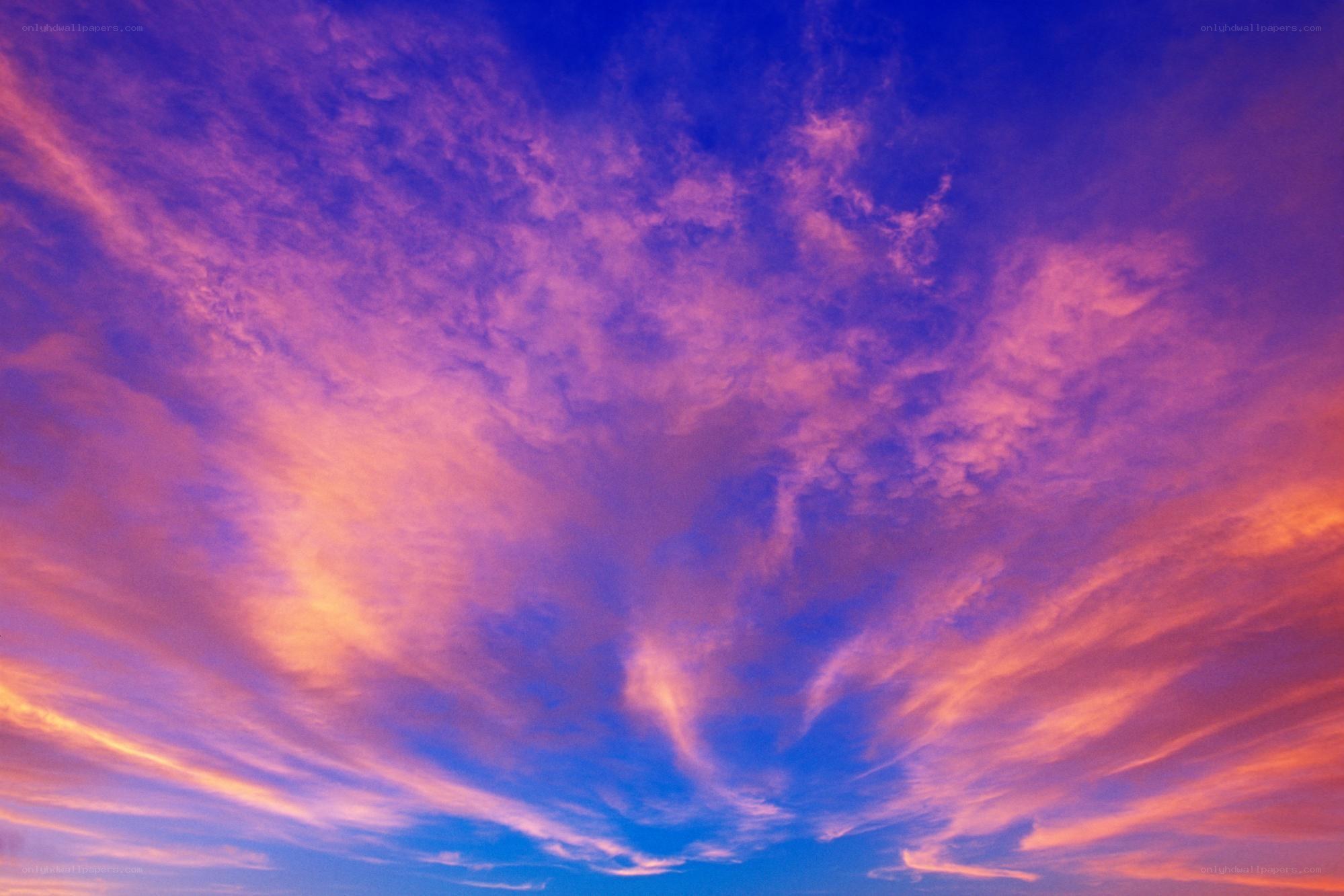 vibrant sunset sky