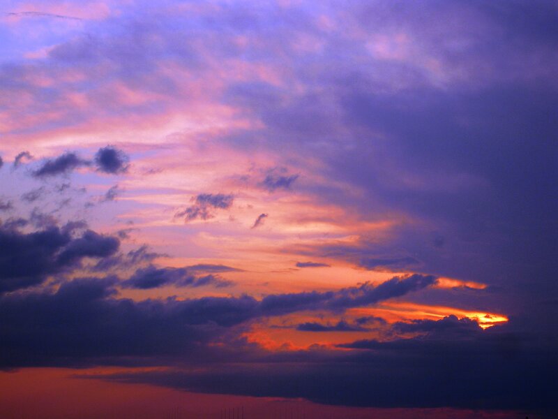 Vibrant sunset sky