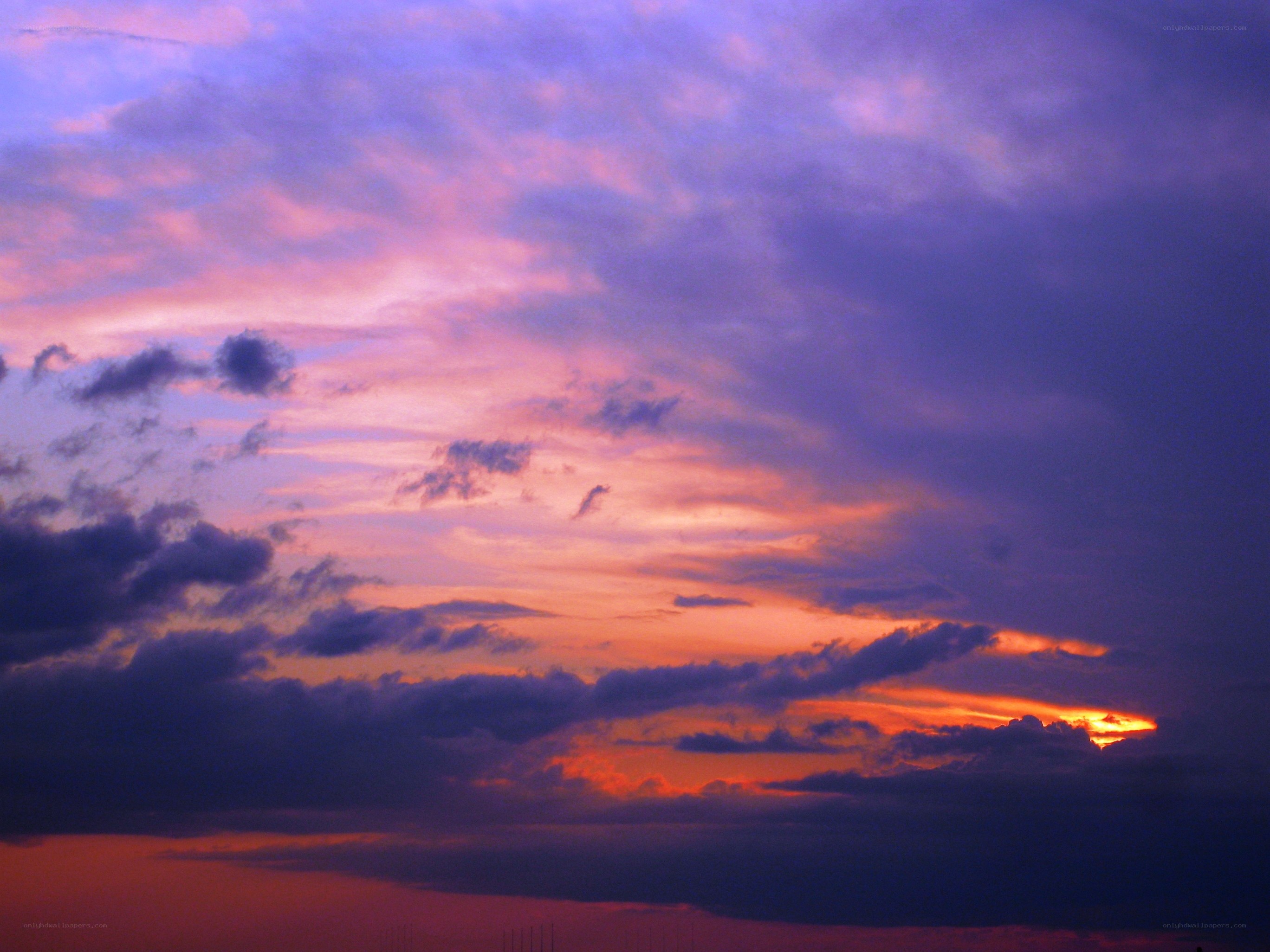 Vibrant sunset sky