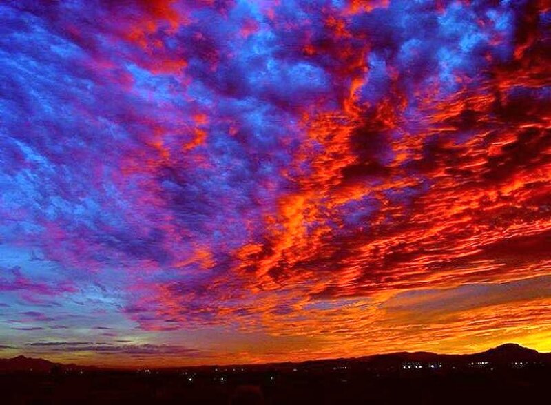 Vibrant sunset sky