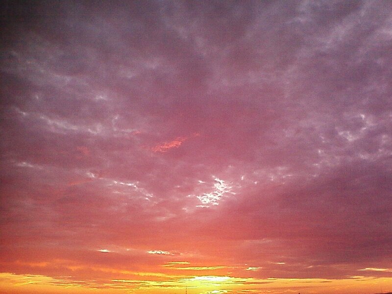 vibrant sunset sky
