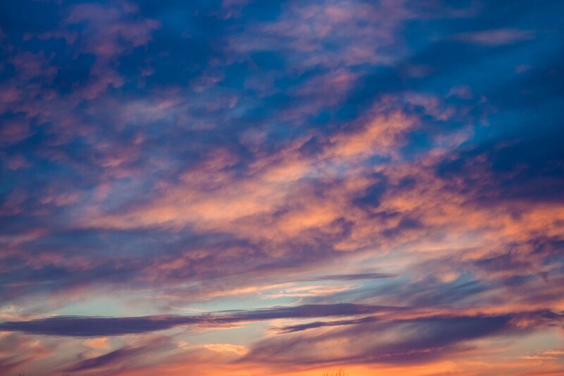 Vibrant sunset sky
