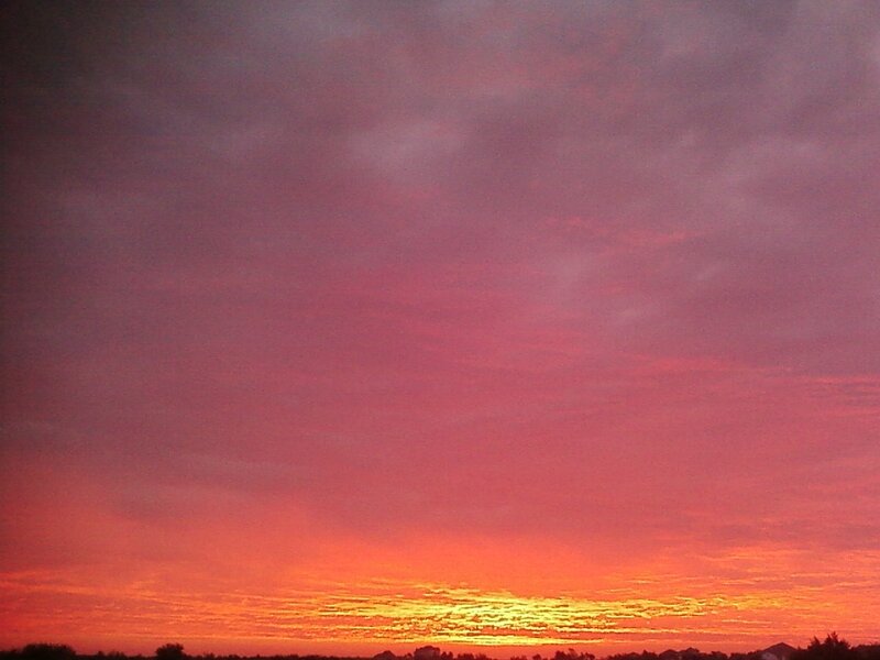 vibrant sunset sky