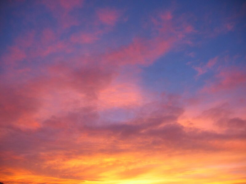 vibrant sunset sky
