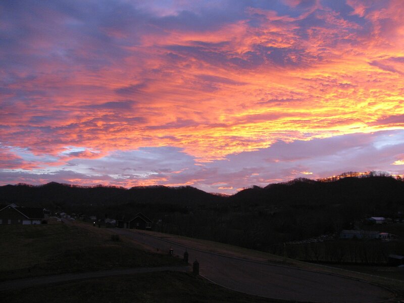 Vibrant Sunset Sky — Orange