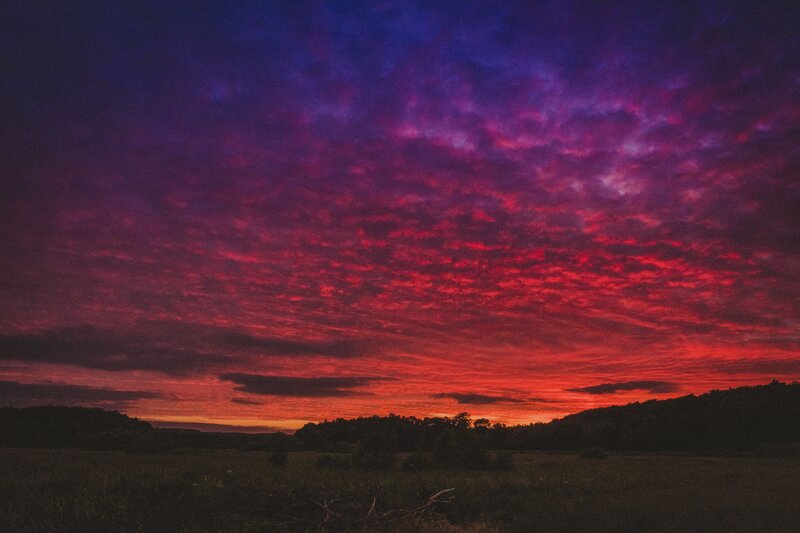 Vibrant Sunset Sky — Red