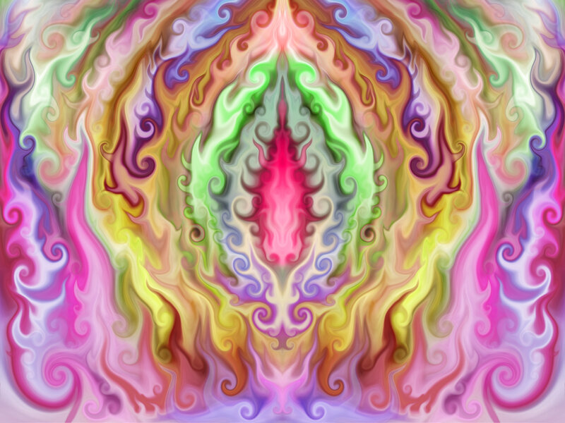 vibrant symmetrical abstract art