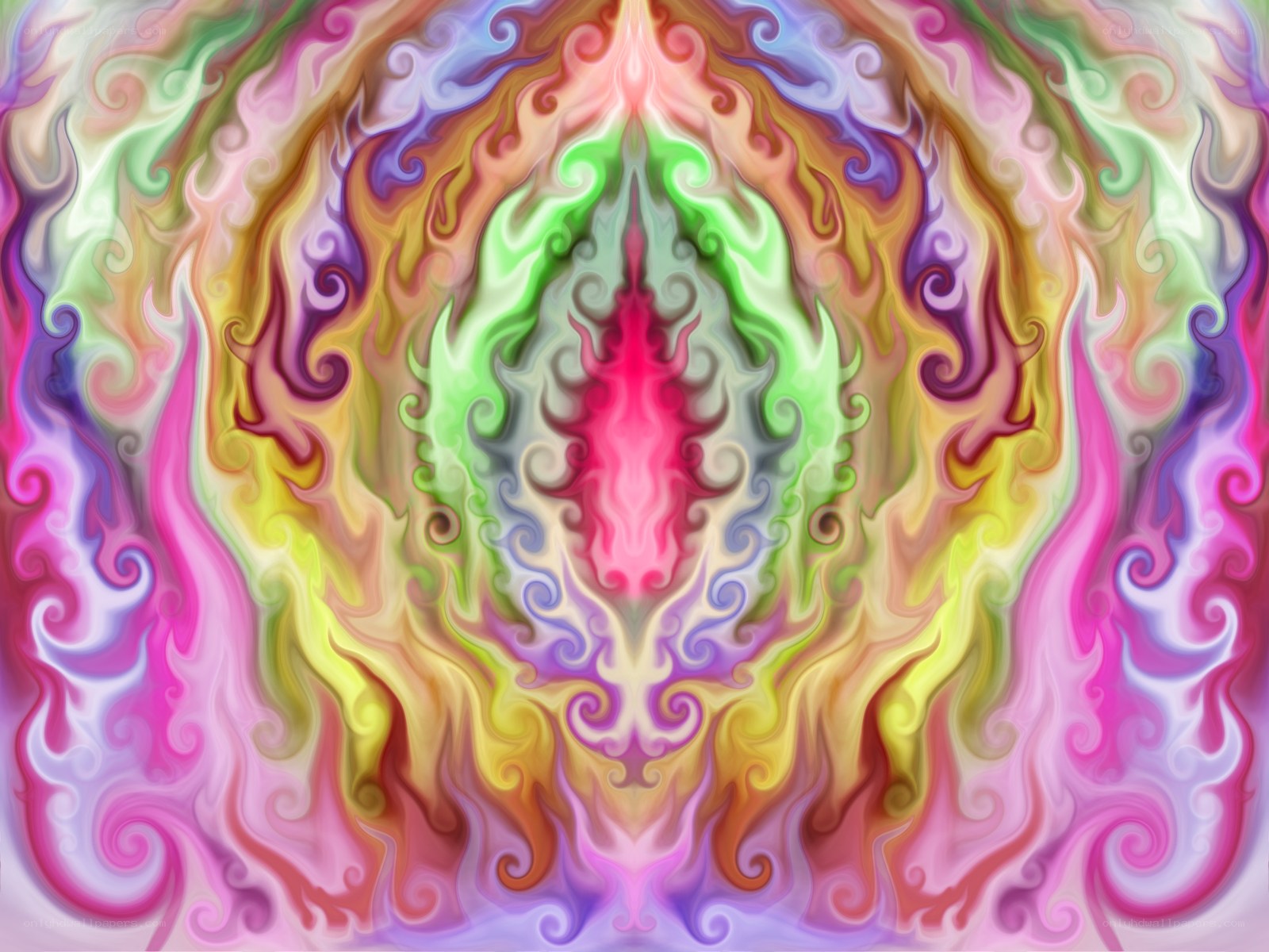 vibrant symmetrical abstract art